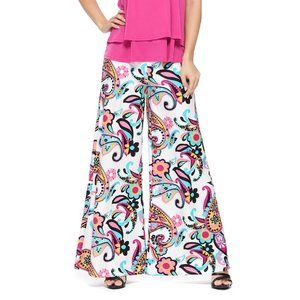 Paisley White Palazzo Pant